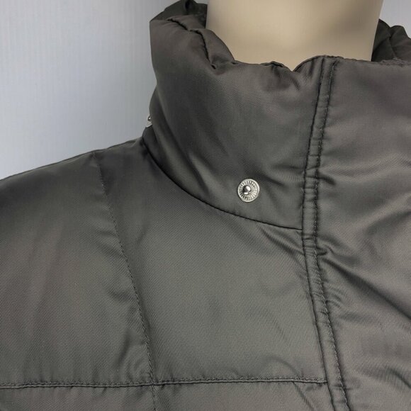ESPRIT COLLECTION Quilted Down Feather Winter Puffer Belted Green Coat Size 4 - Picture 9 of 12